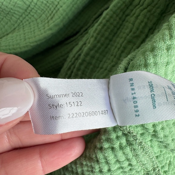 Marine Layer Jude Flutter Sleeve Dress Women Small Jade Sheen green tiered flowy - Picture 8 of 10